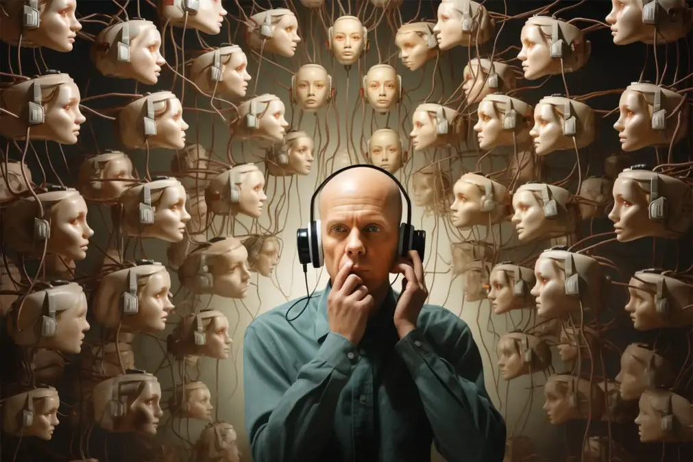 Man Listening Science Hearing Art Concept